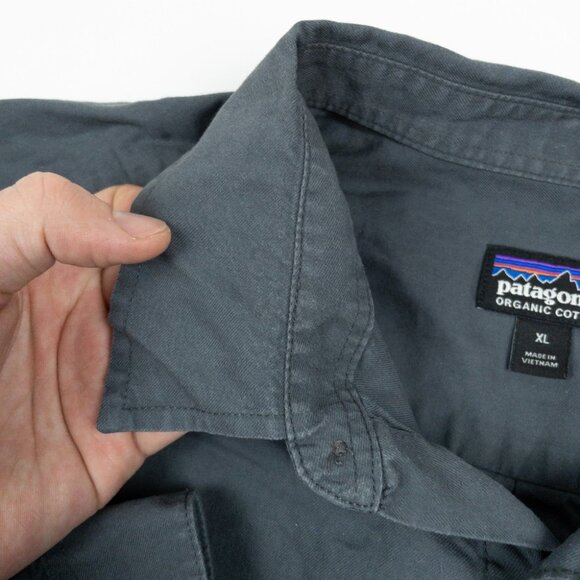 Patagonia Long Sleeve Pima Cotton Shirt Men's XL Gray Outdoor Button-Up 53838 - Picture 15 of 15